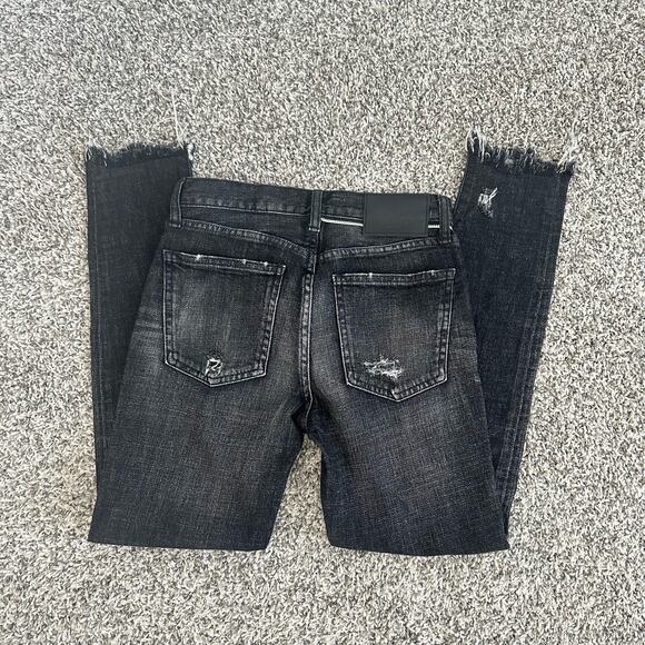Moussy Vintage Diana Black Distressed Jeans Sz 25 - Picture 3 of 9